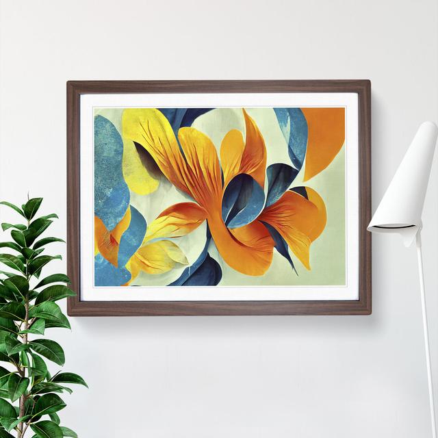 Flowers Abstract Vol.1 - Single Picture Frame Print Marlow Home Co. Frame Colour: Walnut Framed, Size: 25cm H x 34cm W x 2cm D on Productcaster.