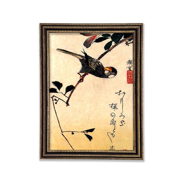 Hiroshige Java Sparrow And Magnolia Framed Print Rosalind Wheeler Size: 118.9cm H x 84.1cm W on Productcaster.