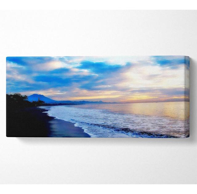 Blue Morning Sunrise - Wrapped Canvas Art Prints Highland Dunes Size: 81.3cm H x 183cm W on Productcaster.