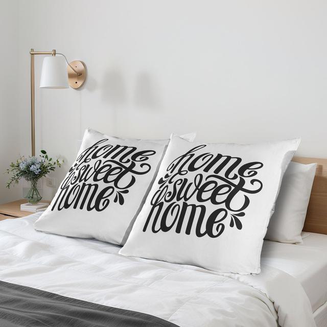 Words Microfiber / Polyester Sham (Set of 2) East Urban Home on Productcaster.