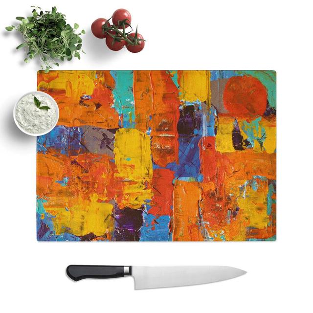 Tempered Glass Art Painting Vol.243 Chopping Board East Urban Home Size: 28.5 cm W x 20 cm L on Productcaster.