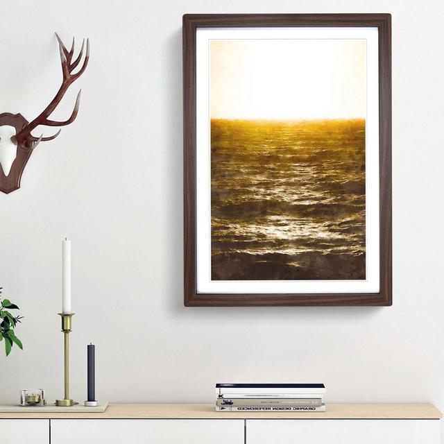 Light over the Ocean - Picture Frame Graphic Art Print East Urban Home Frame Option: Walnut Framed, Size: 63cm H x 45cm W x 2cm D on Productcaster.