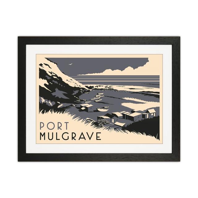 Port Mulgrave by Richard O'Neill - Graphic Art Corrigan Studio Format: Black Framed, Size: 33.5cm H x 43.5cm W x 3cm D on Productcaster.