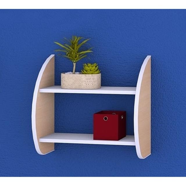 Arrindell Floating Shelf 17 Stories Finish: Beige, Size: 54cm H x 59cm W x 25cm D on Productcaster.