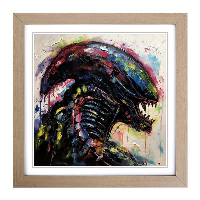 Alien Palette Knife Painting Happy Larry Format: Oak on Productcaster.