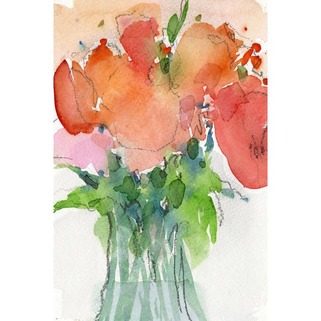 Cheerful Bouquet II by Samuel Dixon - Wrapped Canvas Painting Marlow Home Co. Size: 46cm H x 30cm W on Productcaster.