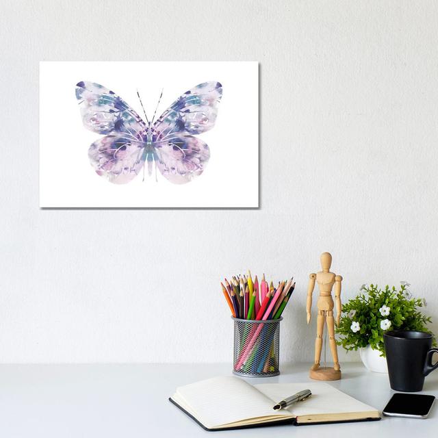 Butterfly I by Leah Straatsma - Wrapped Canvas Graphic Art August Grove Size: 20.32cm H x 30.48cm W x 1.905cm D on Productcaster.