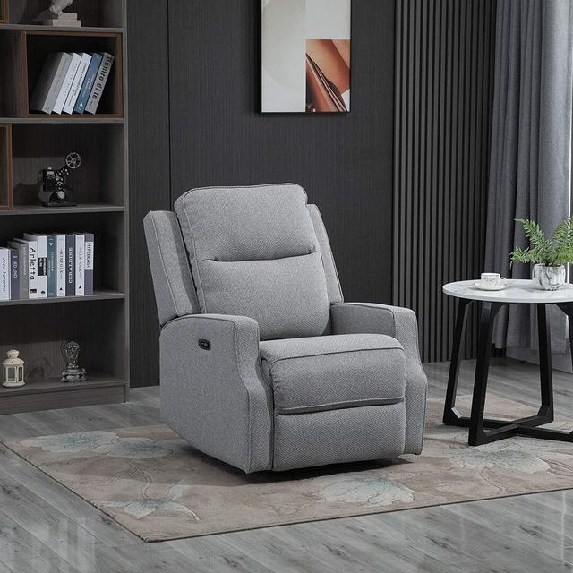 Eckart Upholstered Electric Recliner Marlow Home Co. on Productcaster.