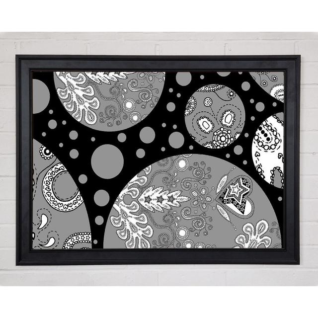 Planets Grey Framed Print Ivy Bronx Size: 42cm H x 59.7cm W x 1.5cm D on Productcaster.