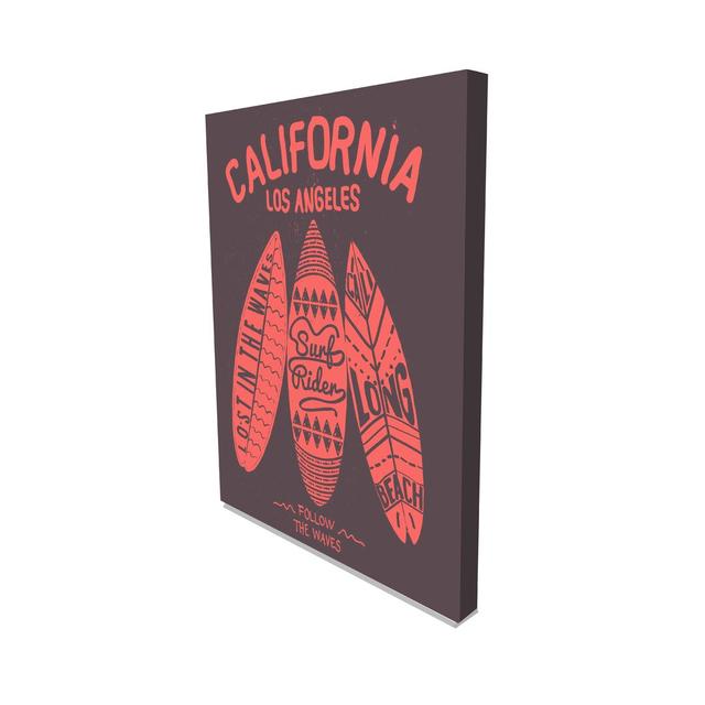 'Los Angeles California' Graphic Art on Canvas East Urban Home Size: 31 cm H x 41 cm W on Productcaster.