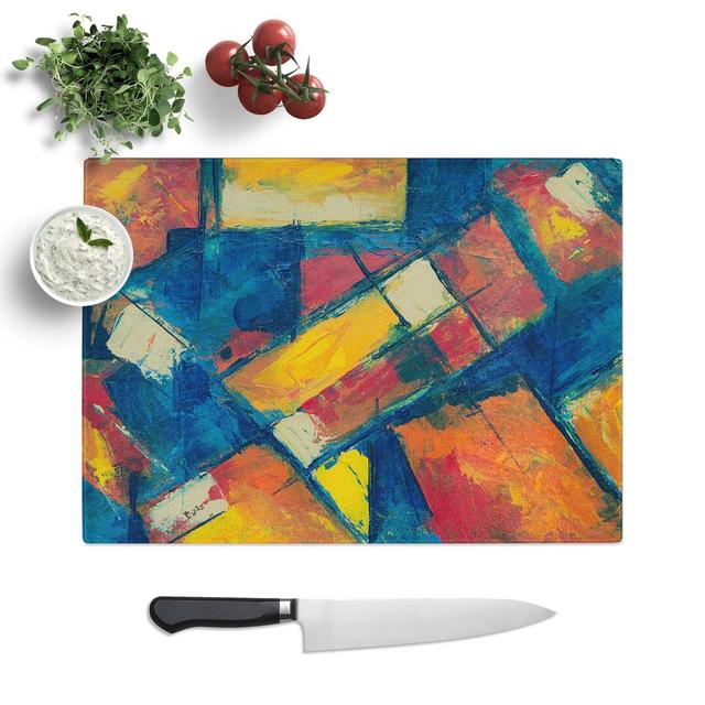 Tempered Glass Art Painting Vol.339 Chopping Board East Urban Home Size: 28.5 cm W x 20 cm L on Productcaster.