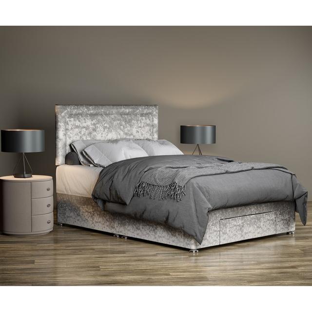 Ibsen Divan Bed Base 17 Stories Colour: Silver, Size: Super King (6') on Productcaster.