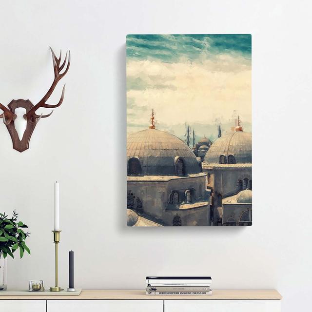 'Hagia Sophia in Istanbul' - Unframed Graphic Art Print on Paper East Urban Home Format: Wrapped Canvas, Size: 60cm H x 40cm W x 3cm D on Productcaster.