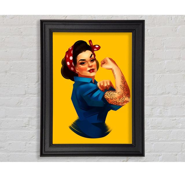 Woman You Can Do It Framed Print Rosalind Wheeler Format: Black, Size: 118.9cm H x 84.1cm W x 8cm D on Productcaster.