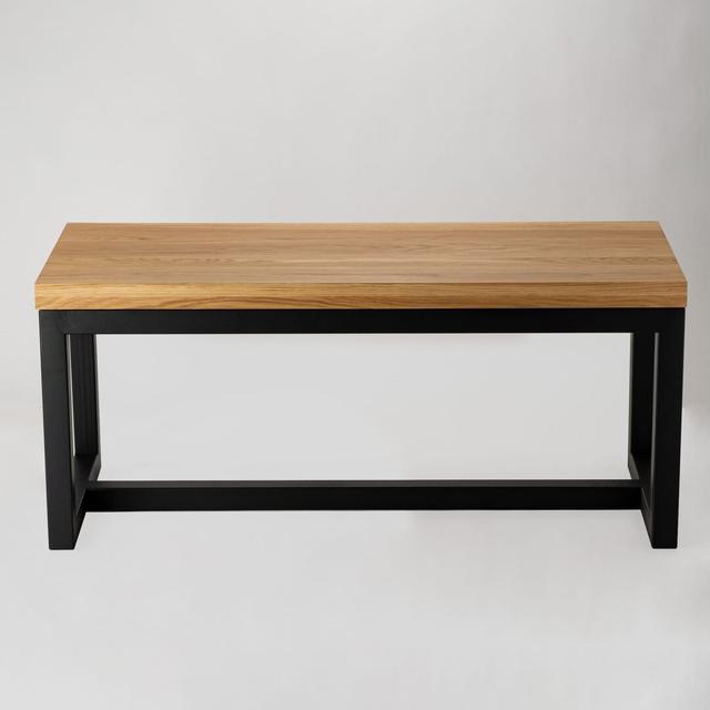 Habiba Wood Bench Williston Forge Size: H45 x W55 x D30cm on Productcaster.