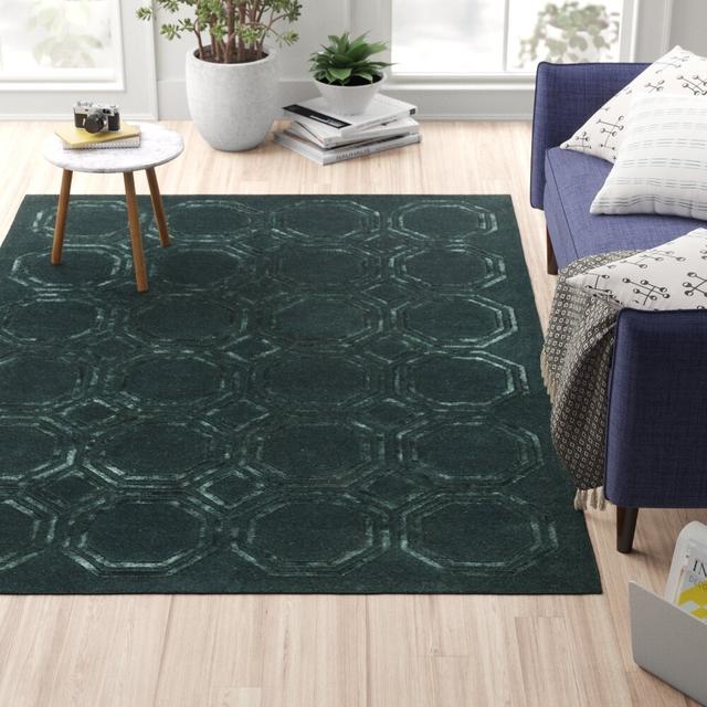 Quarry Tufted Petrol Rug Canora Grey Rug Size: Rectangle 200 x 290cm on Productcaster.