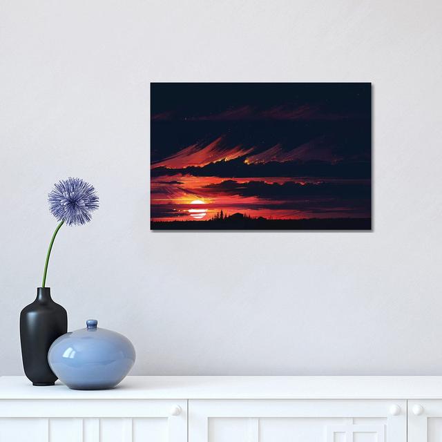 Sundown by Alena Aenami - Wrapped Canvas Painting Ebern Designs Size: 30.48cm H x 45.72cm W x 1.91cm D on Productcaster.