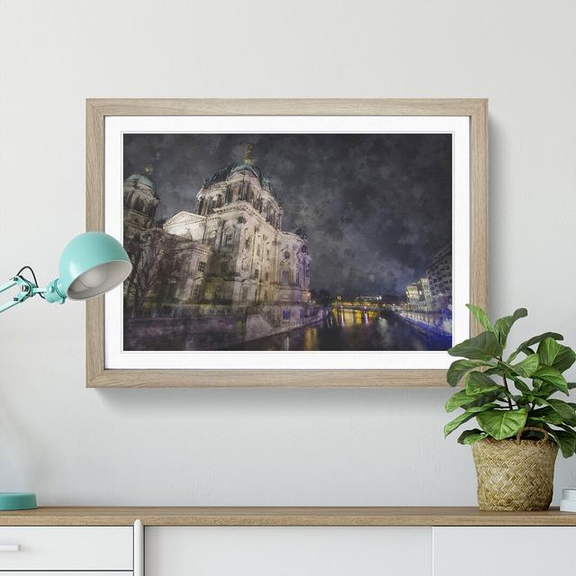 Berlin Cathedral In Germany Painting East Urban Home Format: Oak, Size: 45cm H x 33cm W x 2cm D on Productcaster.