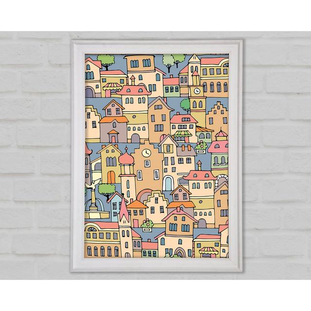 Town Houses Framed Print Bright Star Size: 84.1cm H x 59.7cm W x 1.5cm D on Productcaster.