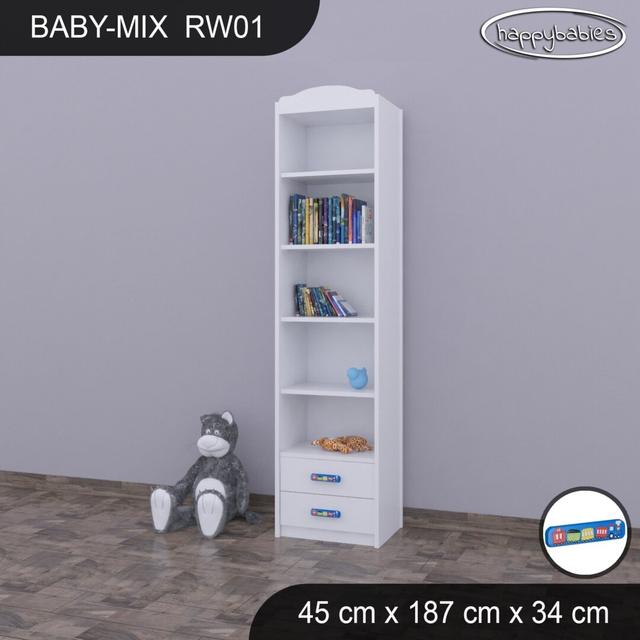 Baby Mix 187cm H X 45cm W Kids Cube Happy Babies Colour: White/Blue on Productcaster.