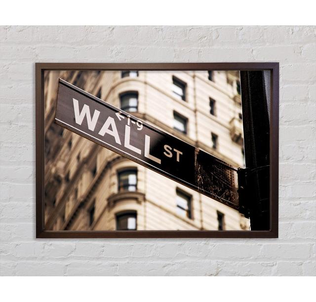 Wall Street Framed Print Ebern Designs Size: 100.1cm H x 141.4cm W on Productcaster.