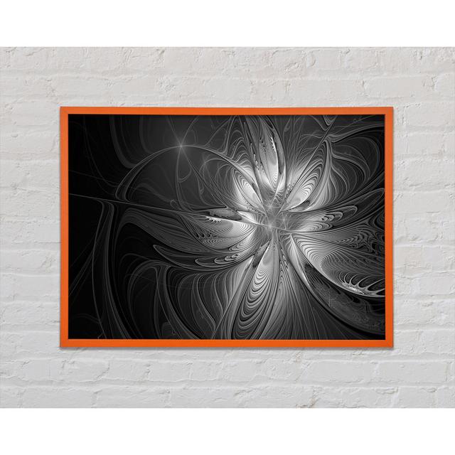 Swirled up Black and White Lines - Single Picture Frame Art Prints Ebern Designs Size: 42cm H x 59.7cm W x 2cm D on Productcaster.