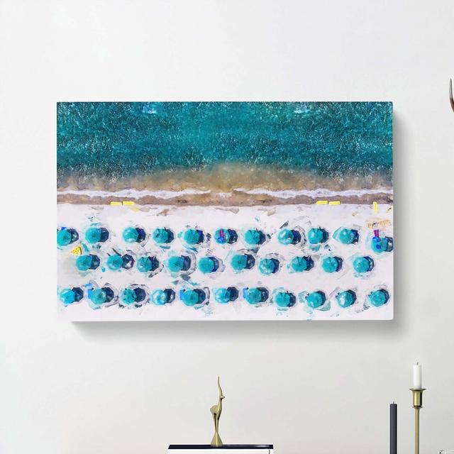 Beach in Lake Tahoe in Abstract - Wrapped Canvas Graphic Art Print East Urban Home Size: 40cm H x 60cm W x 3cm D on Productcaster.