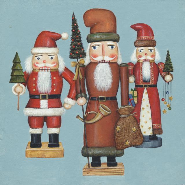 Santa Nutcrackers by David Carter Brown - Wrapped Canvas Art Prints The Seasonal Aisle Size: 91cm H x 91cm W x 3.8cm D on Productcaster.