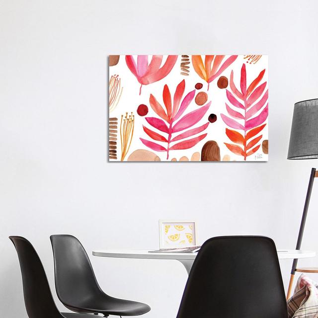 Burnt Leaves by Sara Franklin - Wrapped Canvas Painting ClassicLiving Size: 66.04cm H x 101.6cm W x 3.81cm D on Productcaster.