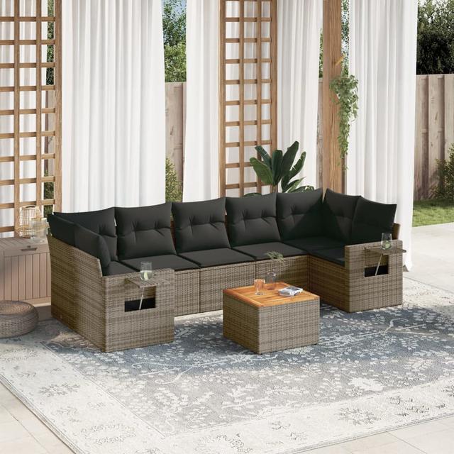 Gartensofa mit Kissen ClassicLiving Farbe des Kissens: Dunkelgrau, Rahmenfarbe: Grau on Productcaster.