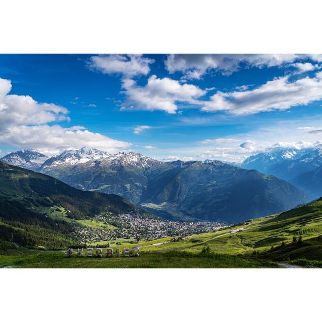 Cascades Verbier Village On Swiss Alps - Print Alpen Home Size: 20cm H x 30cm W x 3.8cm D on Productcaster.