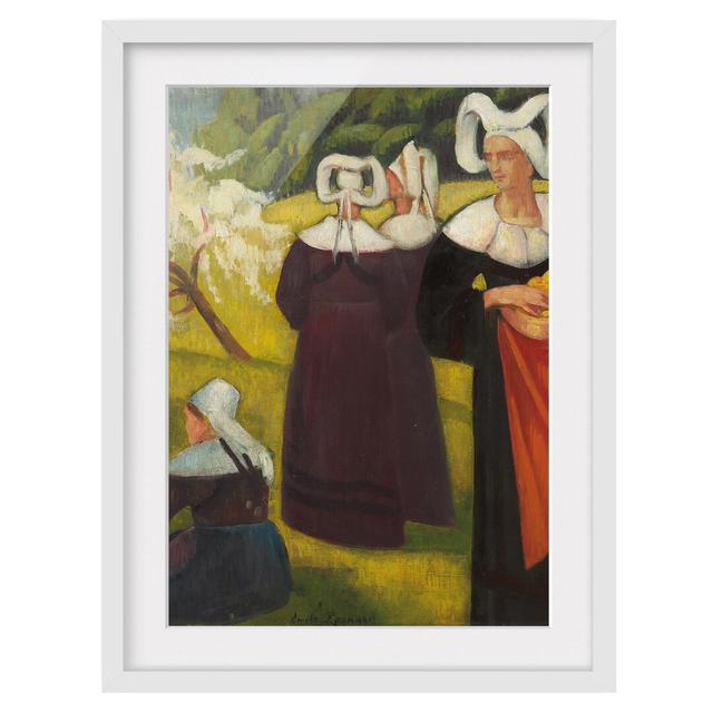 Apple Pickers in Pont-Aven Framed Art Print on Paper East Urban Home Frame Options: Matt white, Size: 55 cm H x 40 cm W on Productcaster.