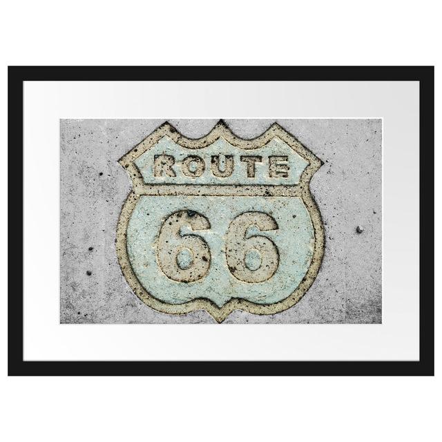 Gerahmtes Poster Route 66 East Urban Home Größe: 40 cm H x 55 cm B on Productcaster.