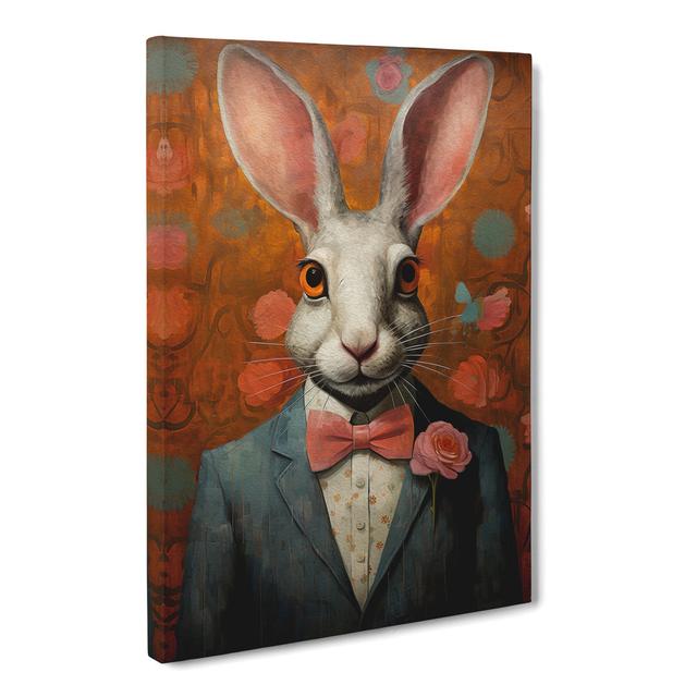 Rabbit Modern Art Happy Larry Size: 76cm H x 50cm W x 3cm D on Productcaster.