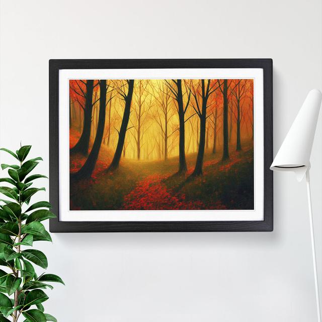 Authentic Autumn Forest - Single Picture Frame Print Alpen Home Size: 25cm H x 34cm W, Frame Colour: Black on Productcaster.