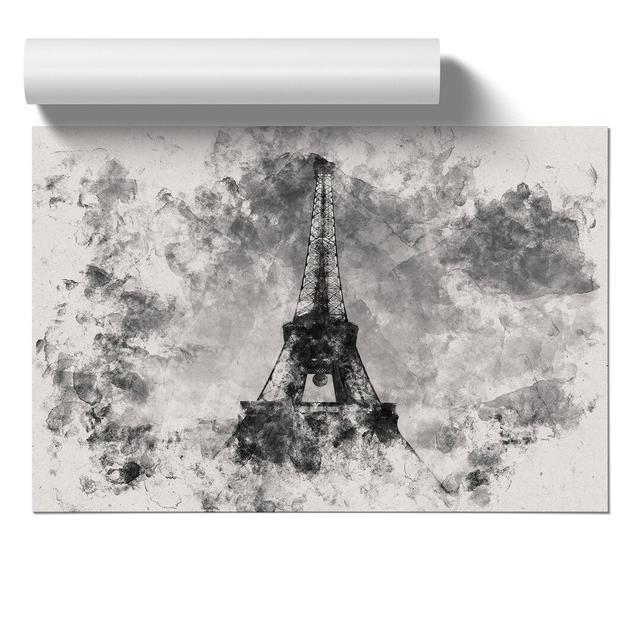 Eiffel Tower Vol.3 Watercolour - No Frame Print East Urban Home Size: 30cm H x 42cm W x 0.1cm D on Productcaster.