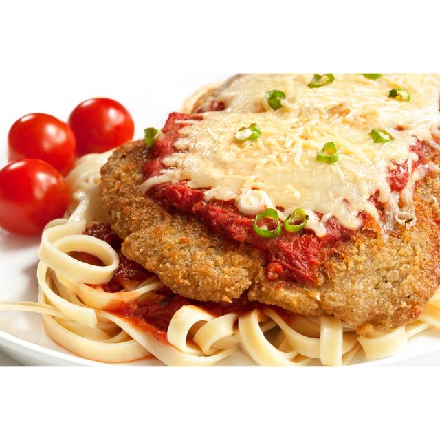 Chicken Parmesan by Robynmac - Wrapped Canvas Photograph Ebern Designs Size: 81cm H x 122cm W x 3.8cm D on Productcaster.