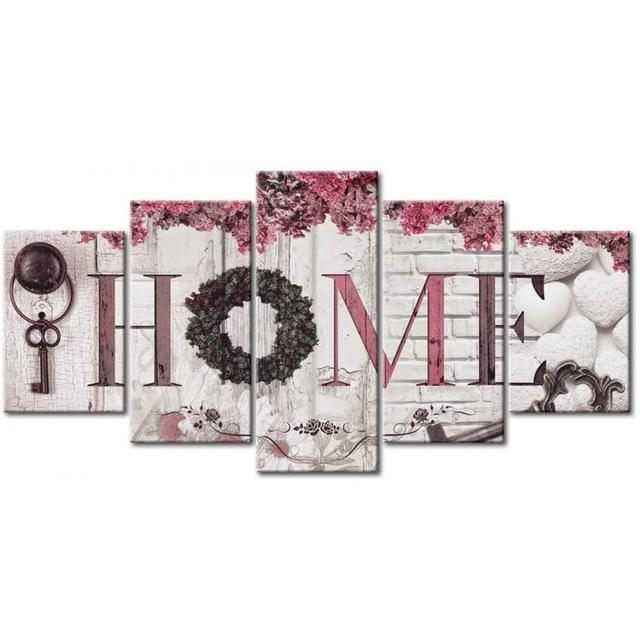 'House of Memories' Typography Multi-Piece Image on Wrapped Canvas East Urban Home Size: 50 cm H x 100 cm W on Productcaster.