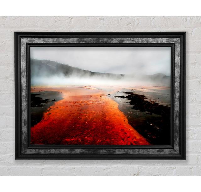 Red Lava Mist - Single Picture Frame Art Prints Bright Star Size: 100cm H x 141.4cm W x 8cm D on Productcaster.