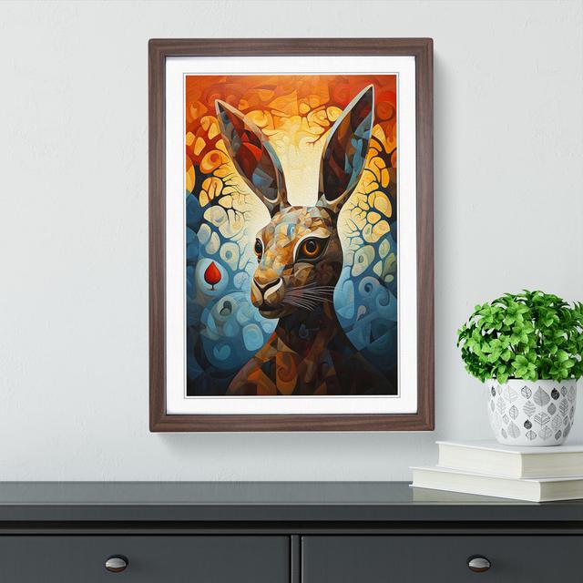 Hare Orphism - Single Picture Frame Print on Wood Brambly Cottage on Productcaster.