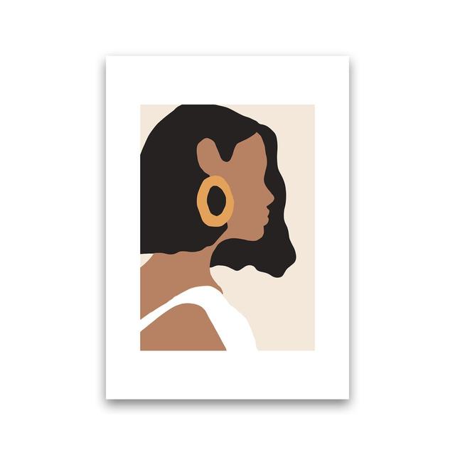 Mica Girl with Earring N6 by Pixy Paper - Graphic Art Rosalind Wheeler Size: 29.7cm H x 21cm W x 1cm D, Format: Unframed on Productcaster.