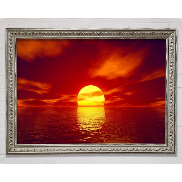 Silveren Sun In The Red Sky Framed Print Highland Dunes Size: 29.7cm H x 42cm W on Productcaster.