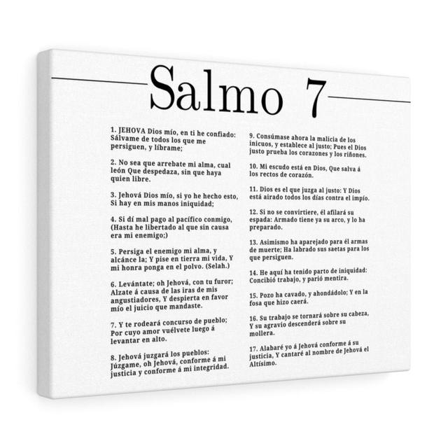 Salmo 7 - Wrapped Canvas Typography Blue Elephant Size: 30cm H x 41cm W on Productcaster.