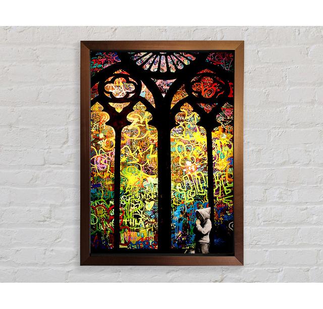 Stained Glass Graffiti - Print Rosalind Wheeler Size: 84.1cm H x 59.7cm W x 3.4cm D on Productcaster.