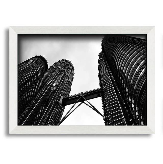 Lonaconing Petronas Towers Kuala Lumpur B N W - Single Picture Frame Art Prints Latitude Run Size: 29.7cm H x 42cm W x 10cm D on Productcaster.