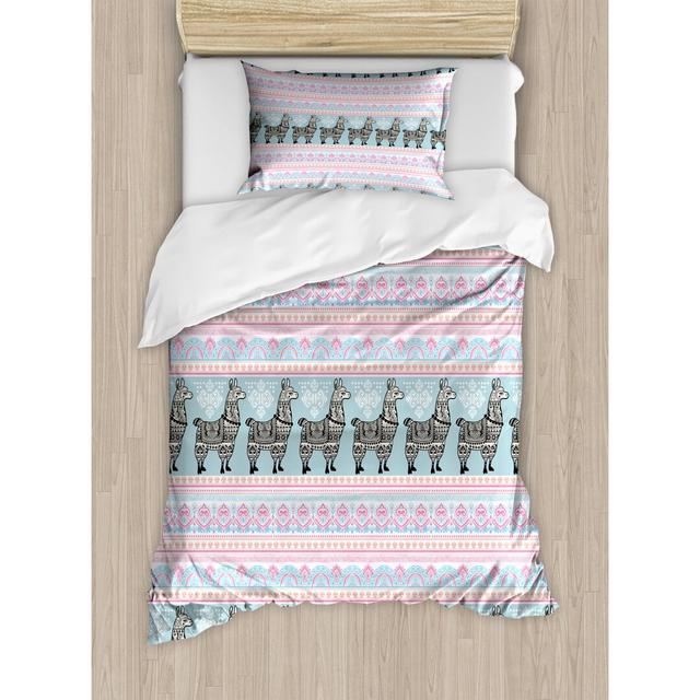 Mee Striped [EU ONLY] Duvet Cover Set with Pillowcases World Menagerie Size: Single - 1 Standard Pillowcase on Productcaster.