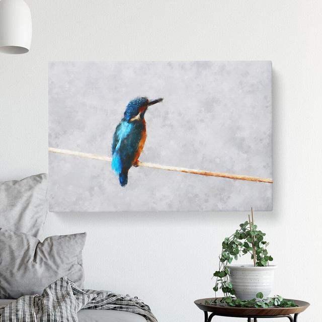 Kingfisher Bird Vol.2 - Wrapped Canvas Graphic Art East Urban Home Size: 35cm H x 50cm W x 3cm D on Productcaster.