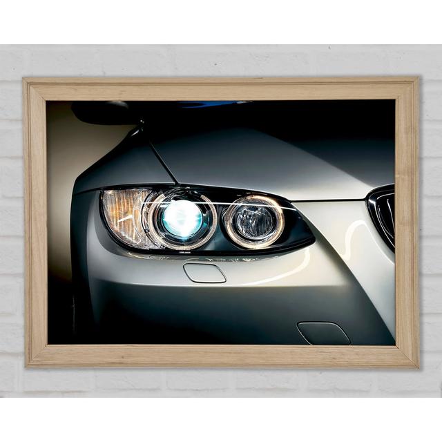 BMW Headlight - Single Picture Frame Art Prints Ebern Designs Size: 84.1cm H x 118.9cm W x 1.5cm D on Productcaster.