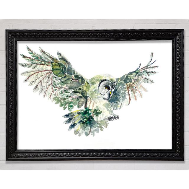 The Forest Owl Framed Print Union Rustic Size: 100cm H x 141.4cm W on Productcaster.