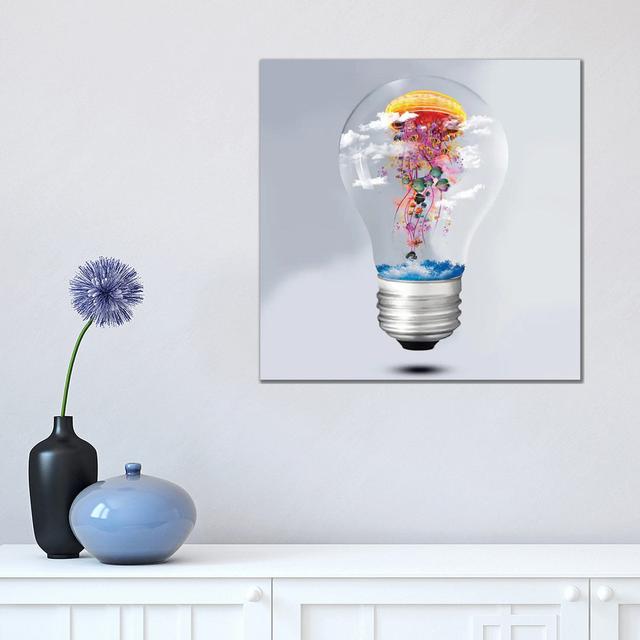 Electric Jellyfish Lightbulb House of Hampton Size: 45.72cm H x 45.72cm W x 3.81cm D on Productcaster.